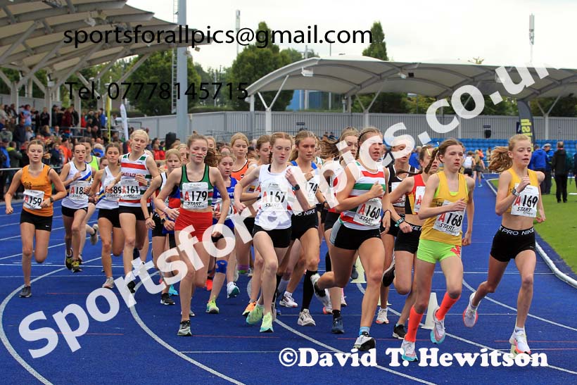 Girls under-15s 2022 Northern Road Relays, SportsCity, Manchester. Photo: David T. Hewitson/Sports for All Pics